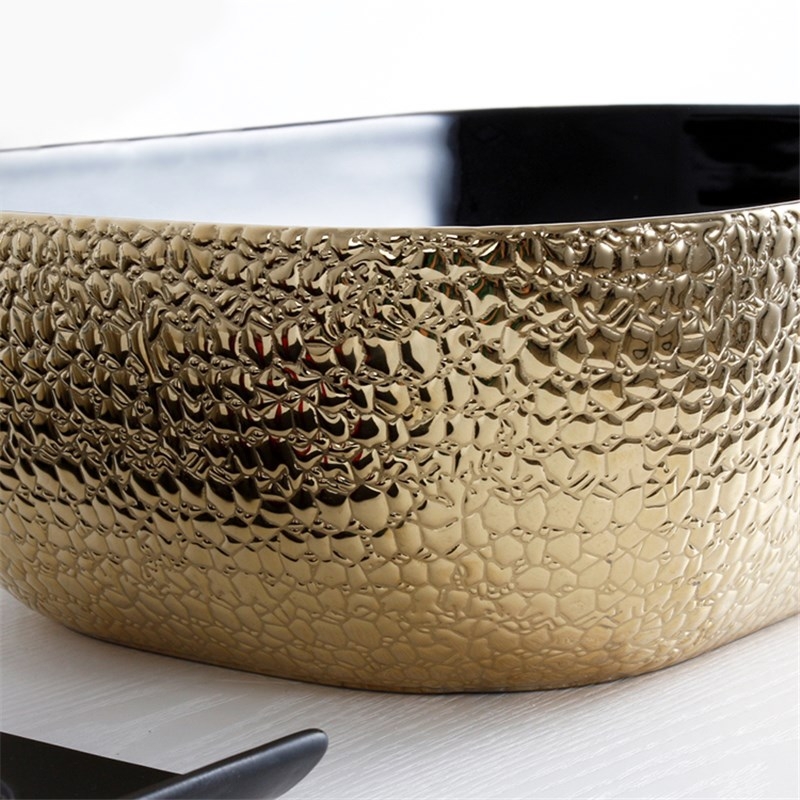 Раковина-чаша Mira 46 MR-4632BG Черная Золото от магазина ЛесКонПром.ру