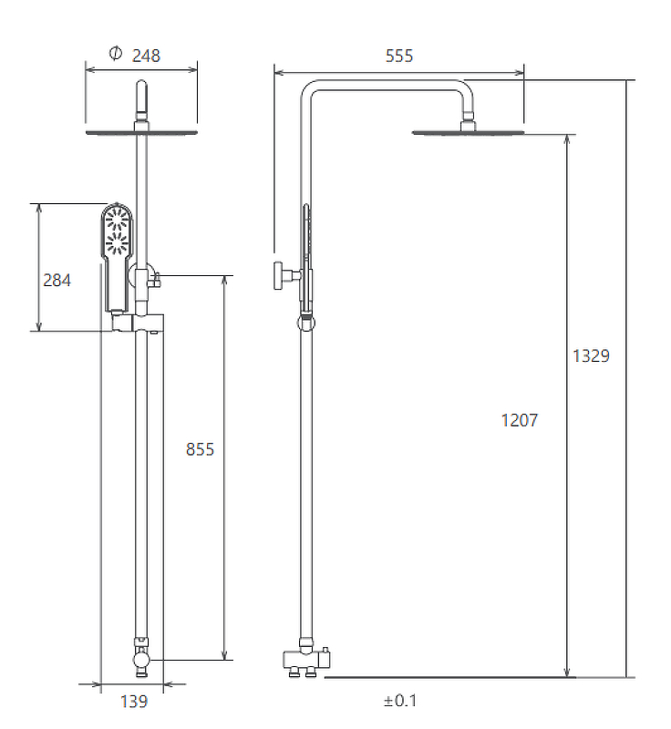 Душевая система Shouder Baltic 9032604 Хром от магазина ЛесКонПром.ру