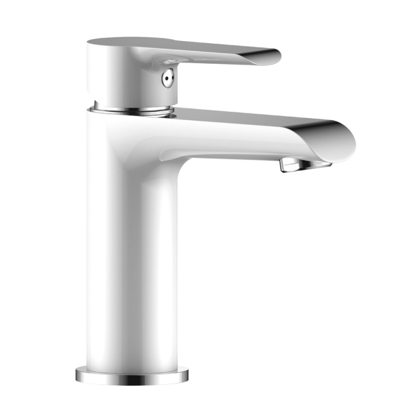 Смеситель для раковины ROSSINKA хром, белый от магазина ЛесКонПром.ру