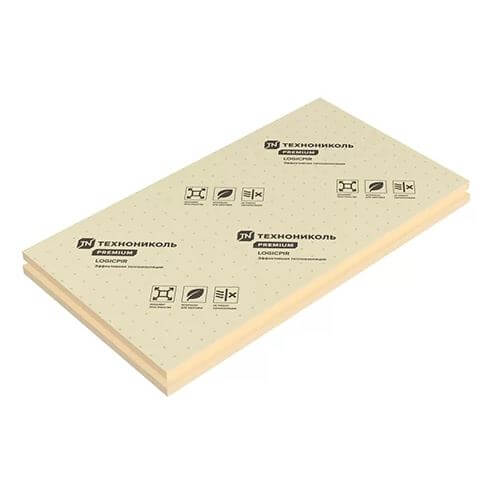Плита теплоизоляционная LOGICPIR Prof ТЕХНОНИКОЛЬ СХ/СХ 2385х1185х50 мм, L-кромка от магазина ЛесКонПром.ру