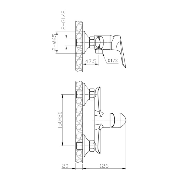 Смеситель для душа Esko Asti хром от магазина ЛесКонПром.ру