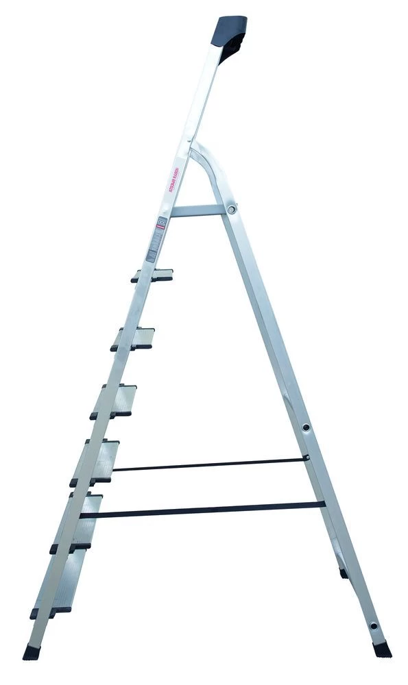Стремянка алюминиевая с широкой ступенью и органайзером Новая Высота 7 ступеней (арт. 2118107) от магазина ЛесКонПром.ру
