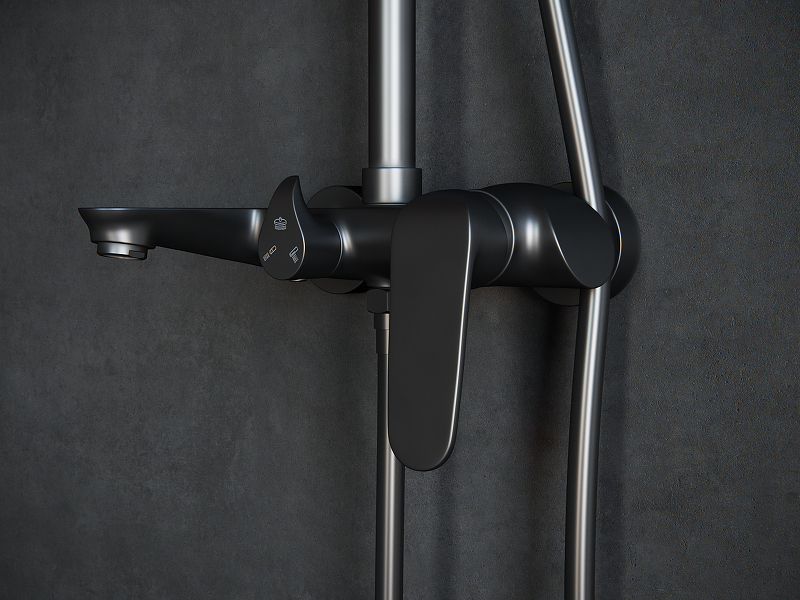 Душевая система Laguraty 7000 Черная от магазина ЛесКонПром.ру