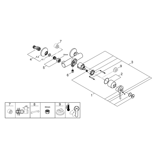Смеситель для душа Grohe Start Classic от магазина ЛесКонПром.ру