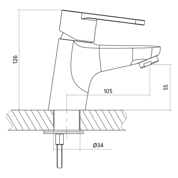 Смеситель для раковины Cersanit Cari от магазина ЛесКонПром.ру