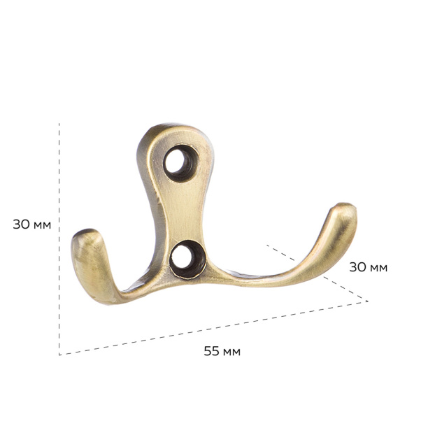 Крючок мебельный KERRON 0010 бронза от магазина ЛесКонПром.ру