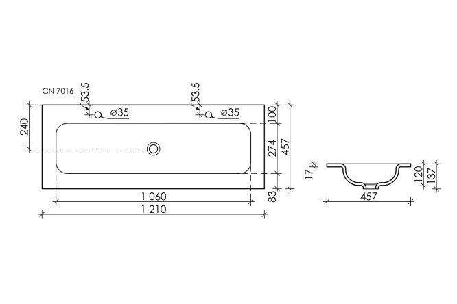 Умывальник накладной CERAMICA NOVA Element 80551268 от магазина ЛесКонПром.ру