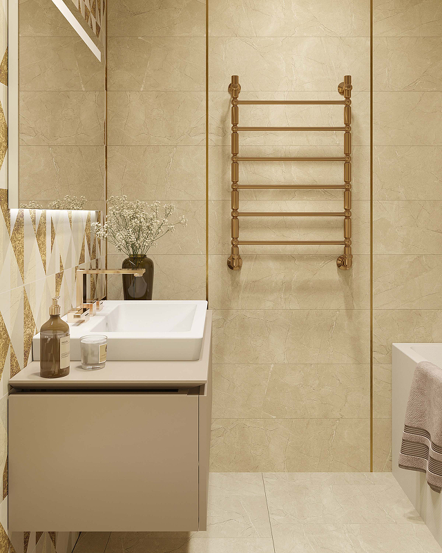 Водяной полотенцесушитель EWRIKA Медея B2 80x50 Золото от магазина ЛесКонПром.ру