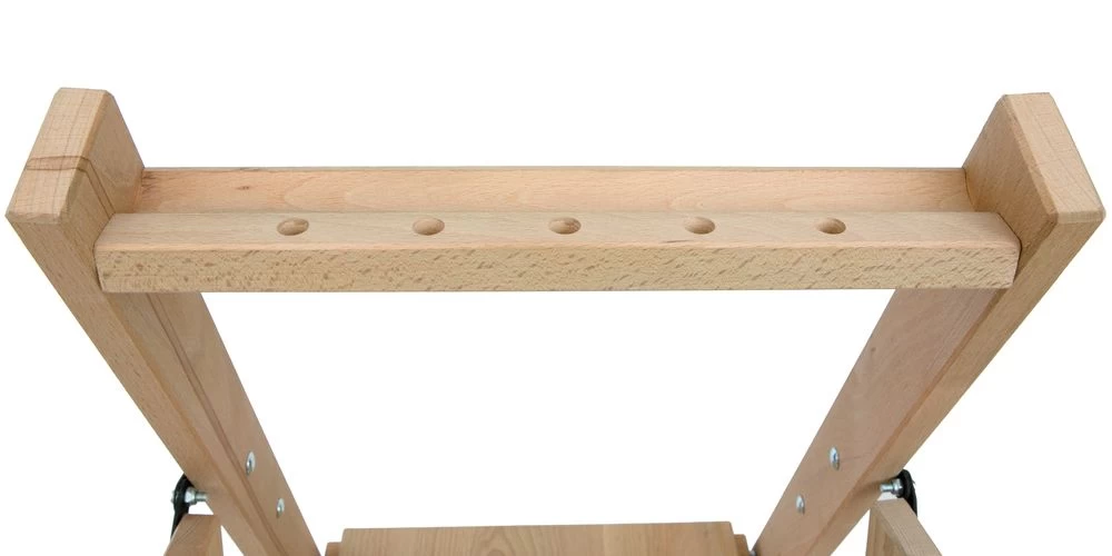 Стремянка деревянная односторонняя со ступенями Hoz-Block Электрик 4 ступени (арт. СДЭ-4) от магазина ЛесКонПром.ру