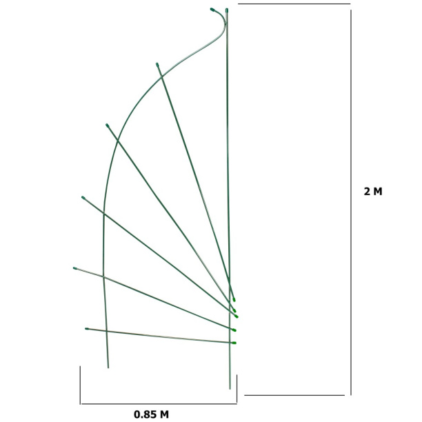 Шпалера металлическая Парус 85х200 см от магазина ЛесКонПром.ру