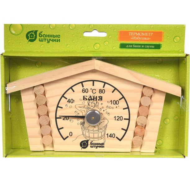 Термометр для бани Избушка от магазина ЛесКонПром.ру