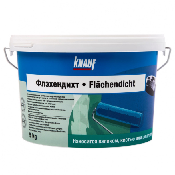 Обмазочная гидроизоляция полимерная КНАУФ-Флэхендихт 5 кг от магазина ЛесКонПром.ру