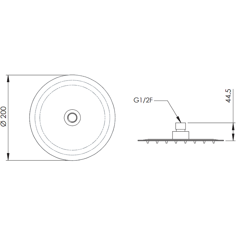 Верхний душ Remer 357UFM20X Хром от магазина ЛесКонПром.ру
