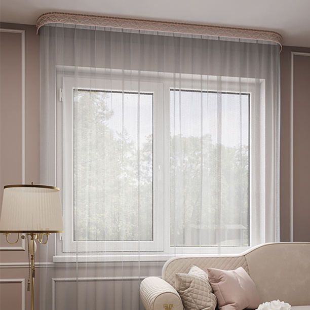 Штора-тюль Грек 300х260 см серая от магазина ЛесКонПром.ру