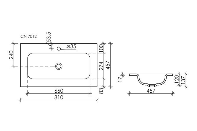 Умывальник накладной CERAMICA NOVA Element 80551264 от магазина ЛесКонПром.ру