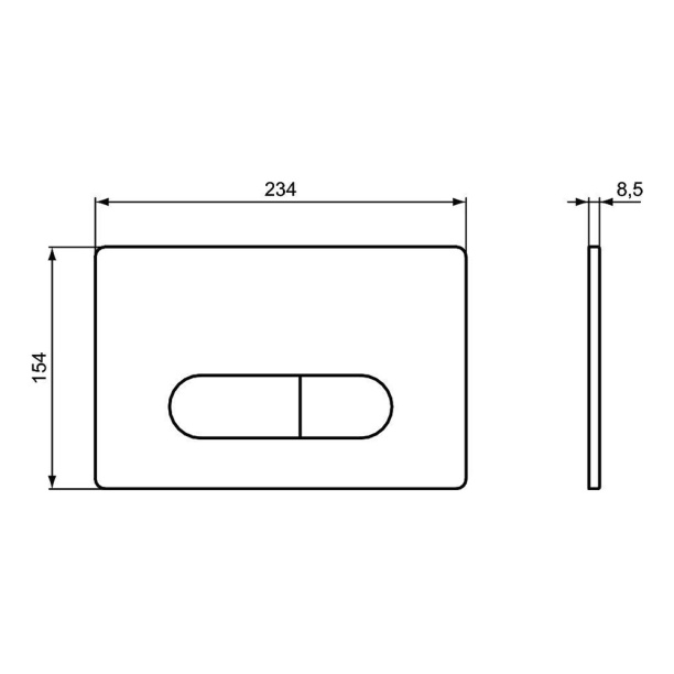 Кнопка для инсталляции Ideal Standard Oleas черная от магазина ЛесКонПром.ру