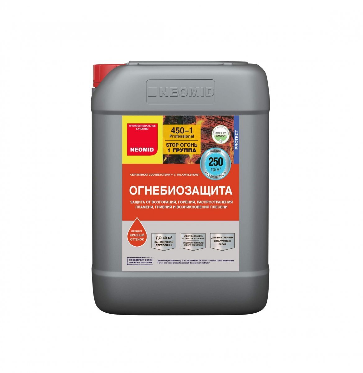 Состав огнебиозащитный Neomid 450-1 тонированный 10 кг от магазина ЛесКонПром.ру