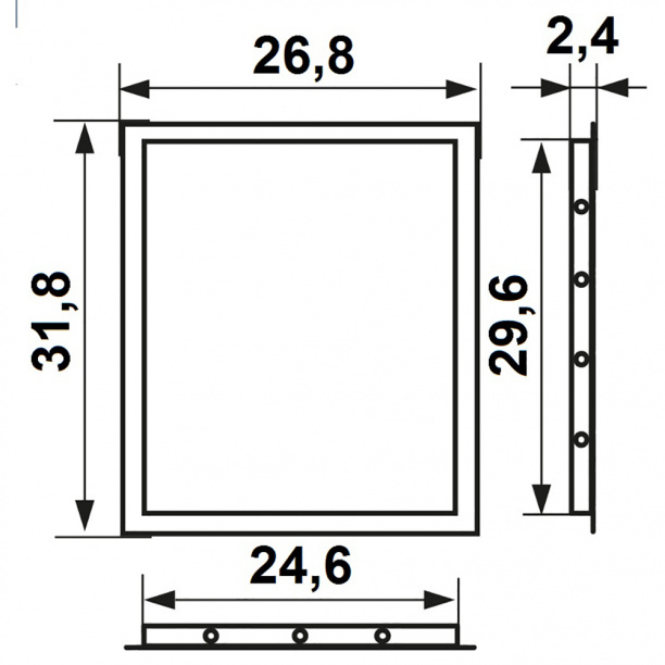 Люк ревизионный 25х30 см пластиковый от магазина ЛесКонПром.ру