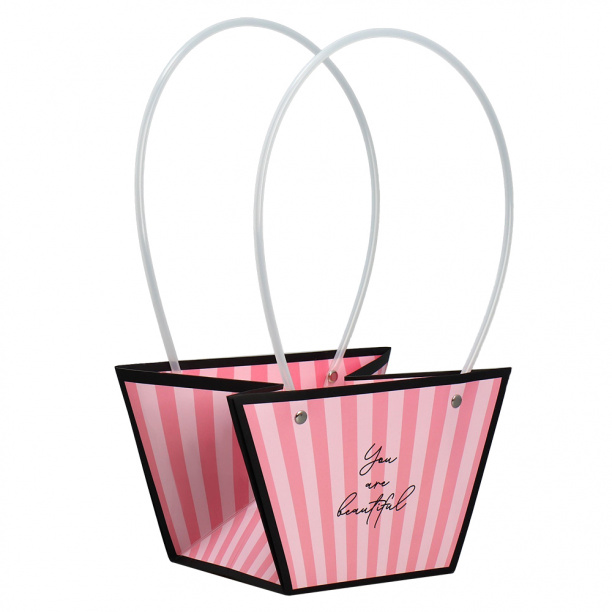 Сумка для цветов Нежность 20х12х20 см розовая от магазина ЛесКонПром.ру