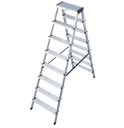 Стремянка алюминиевая двухсторонняя Krause Dopplo 2х8 ступеней (арт. 120373) от магазина ЛесКонПром.ру