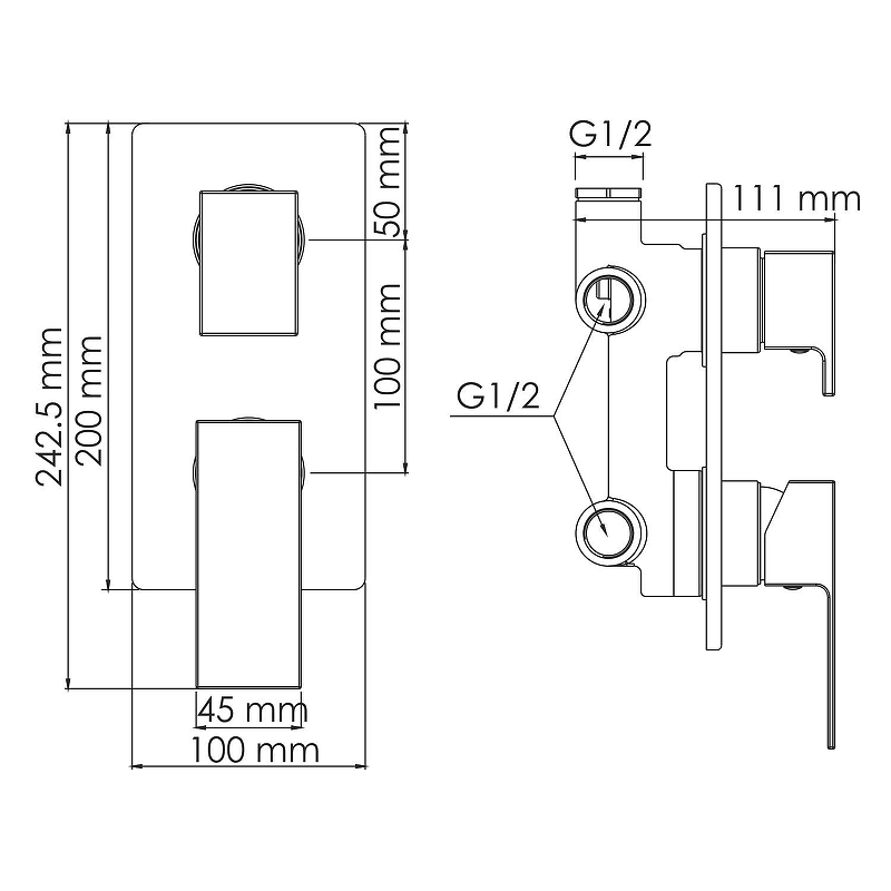 Душевая система WasserKRAFT A16162 Черная матовая от магазина ЛесКонПром.ру