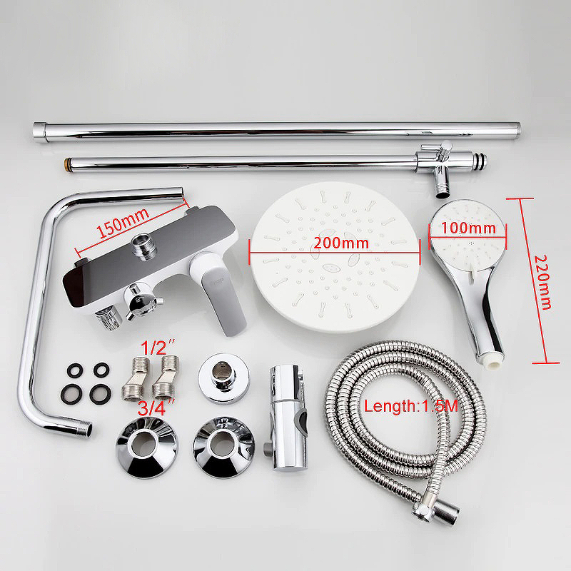 Душевая система Frap F2431 Белая Хром от магазина ЛесКонПром.ру