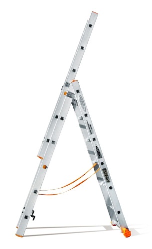 Трехсекционная алюминиевая лестница КЛАССИК 3Х6 ступеней Эйфель от магазина ЛесКонПром.ру