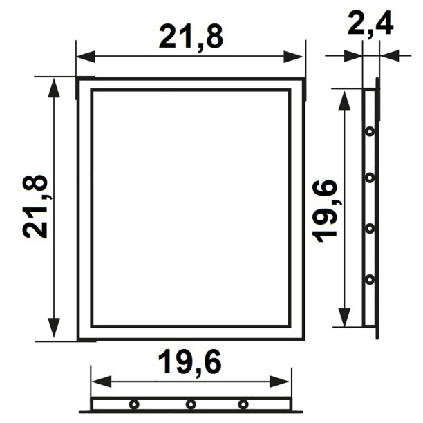 Люк ревизионный Evecs 30х30 см пластиковый от магазина ЛесКонПром.ру