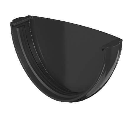 Заглушка желоба ТЕХНОНИКОЛЬ ПВХ 125/82, черный от магазина ЛесКонПром.ру