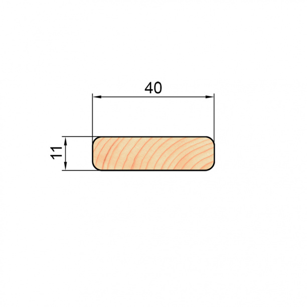 Брусок 11х40х2200 мм сосна сращенная бессучковая от магазина ЛесКонПром.ру