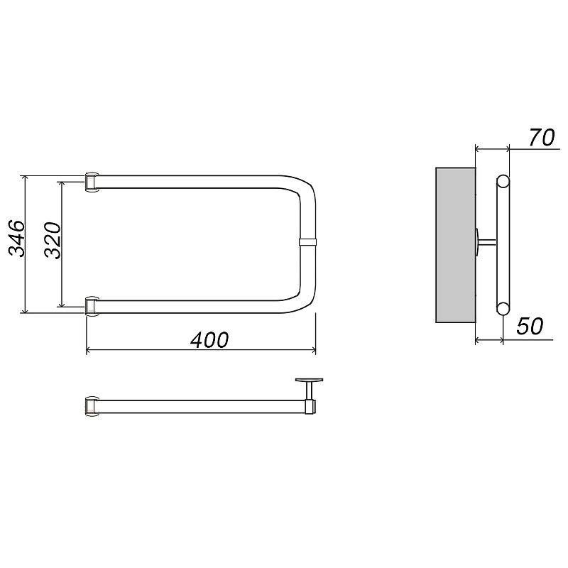 Водяной полотенцесушитель Grota Modesto 32х40 Хром от магазина ЛесКонПром.ру