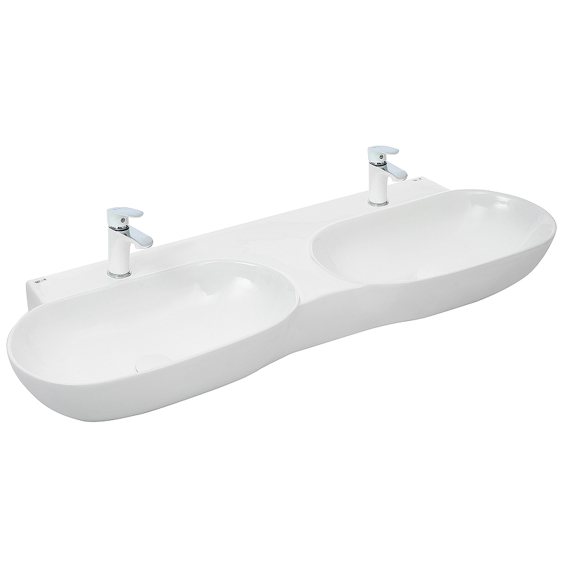 Раковина WeltWasser Elbach 2217 120 10000004588 двойная Белый глянец от магазина ЛесКонПром.ру