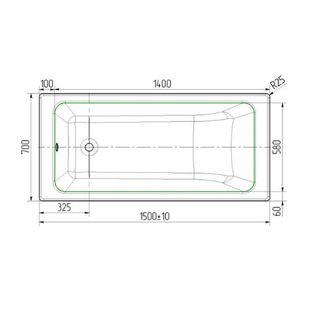 Ванна чугунная УНИВЕРСАЛ Оптима 150х70х39 см от магазина ЛесКонПром.ру