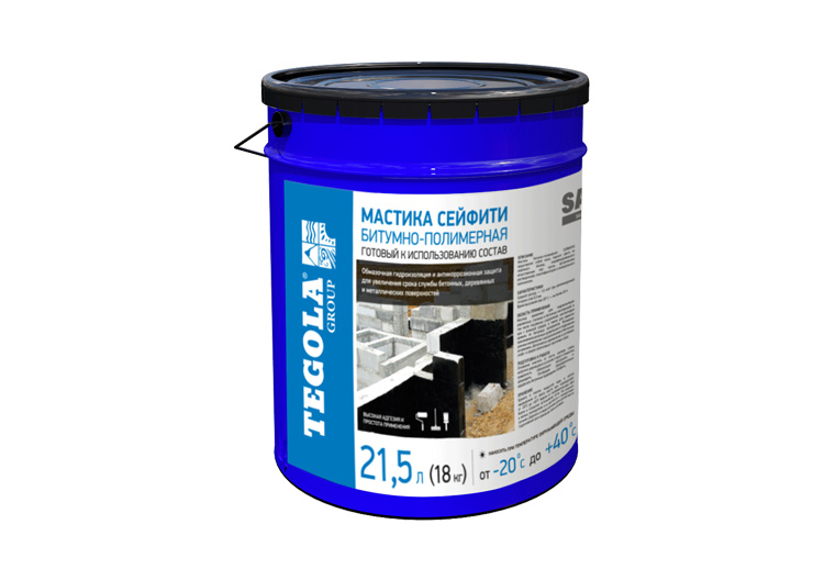 Мастика битумно-полимерная Сейфити 21,5 л - TEGOLA от магазина ЛесКонПром.ру