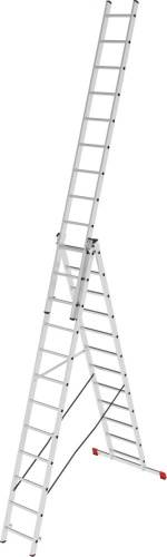 Лестница алюминиевая трехсекционная полупрофессиональная Новая Высота 3x12 арт. 2230312 от магазина ЛесКонПром.ру