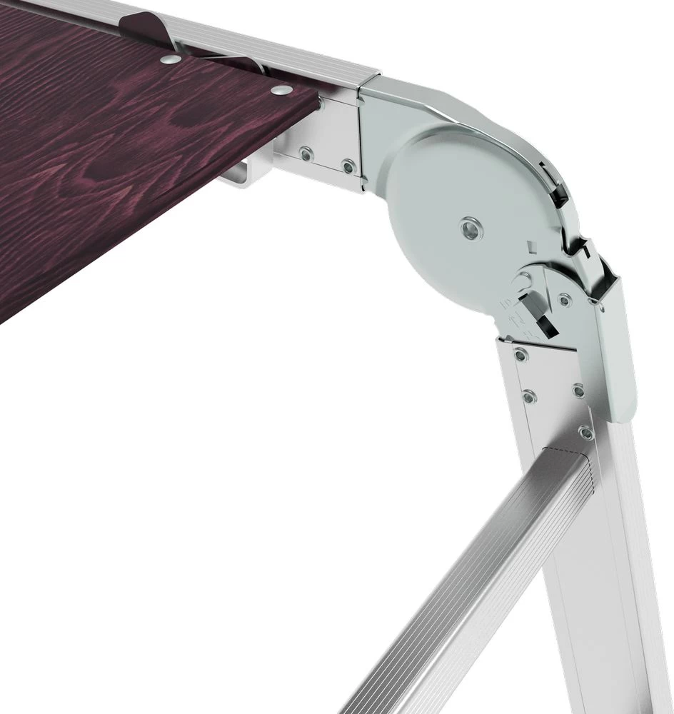 Профессиональная алюминиевая лестница-трансформер с развальцованными ступенями и помостом, ширина 650 мм NV3335 НОВАЯ ВЫСОТА 2Х4+2Х5 арт.3335245 от магазина ЛесКонПром.ру