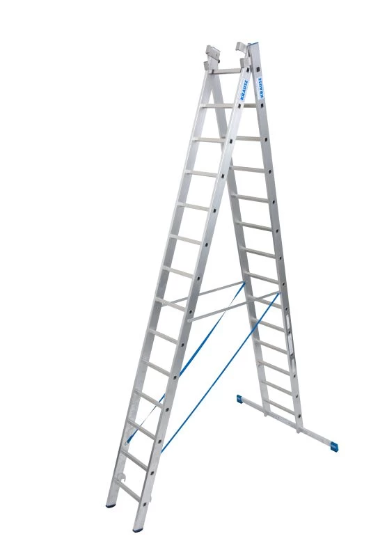 Лестница алюминиевая трехсекционая профессиональная KRAUSE STABILO 3х14 от магазина ЛесКонПром.ру