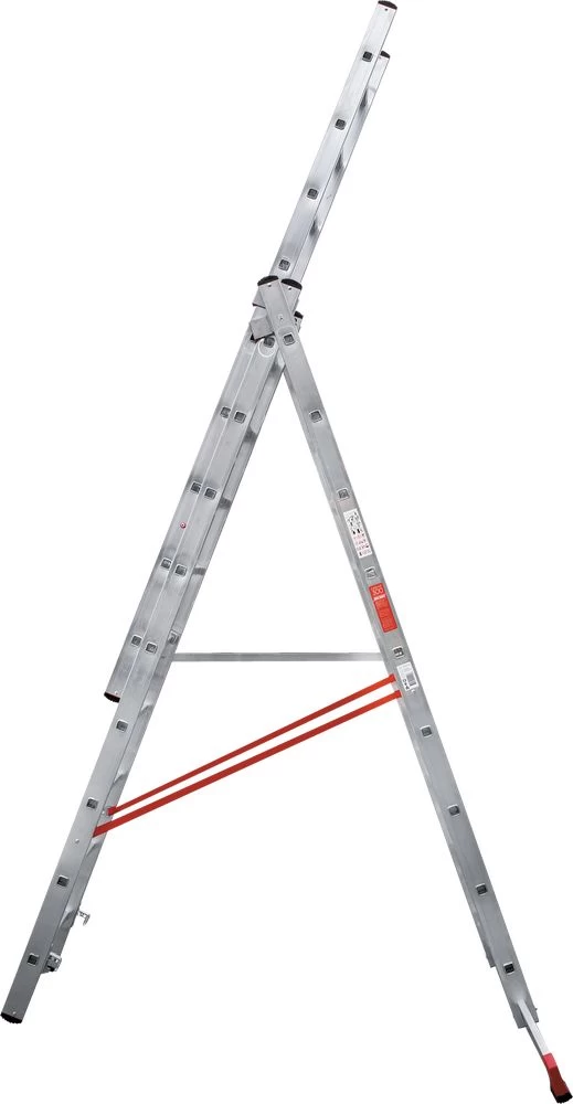 Лестница алюминиевая трехсекционная профессиональная Новая Высота 3x9 арт. 3230309 от магазина ЛесКонПром.ру