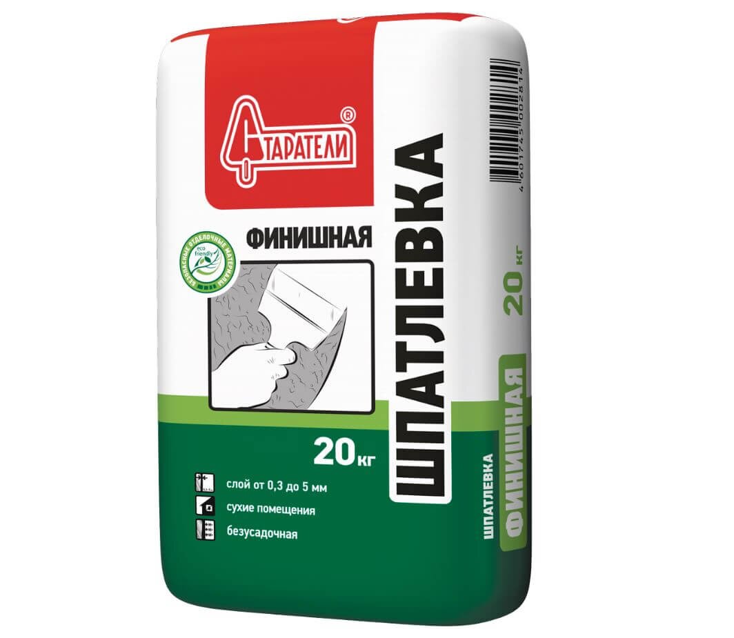 Шпатлевка гипсовая Старатели финишная 20 кг от магазина ЛесКонПром.ру