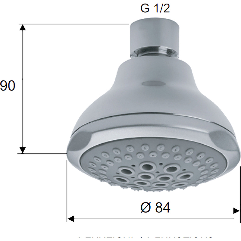 Верхний душ Remer 355FOX Хром от магазина ЛесКонПром.ру