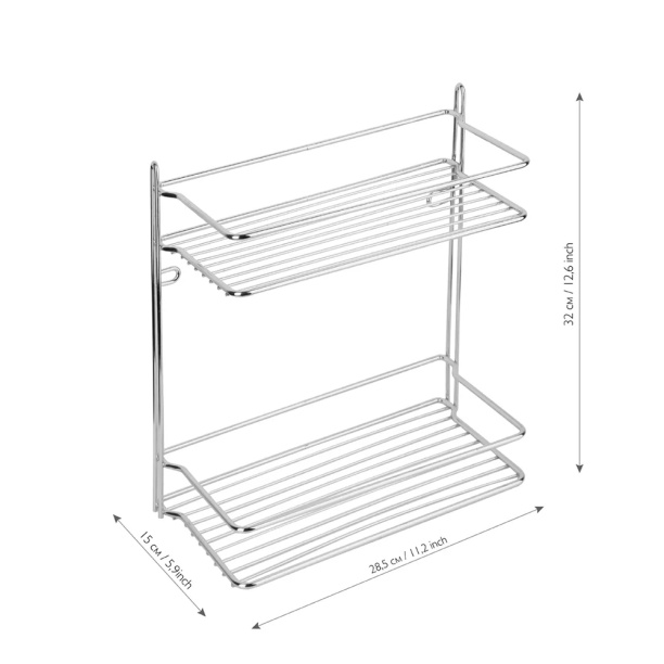 Полка сетчатая Fora Atemia 2-ярусная прямая от магазина ЛесКонПром.ру