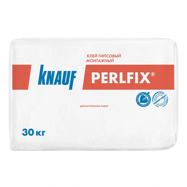 Гипсовый клей КНАУФ-Перлфикс 30 кг от магазина ЛесКонПром.ру
