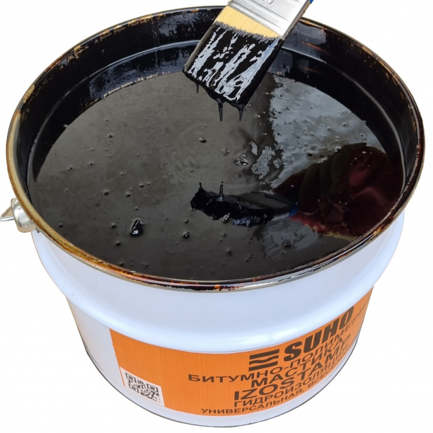 Мастика битумно-полимерная SUHO IZOSTAMP 15 кг от магазина ЛесКонПром.ру