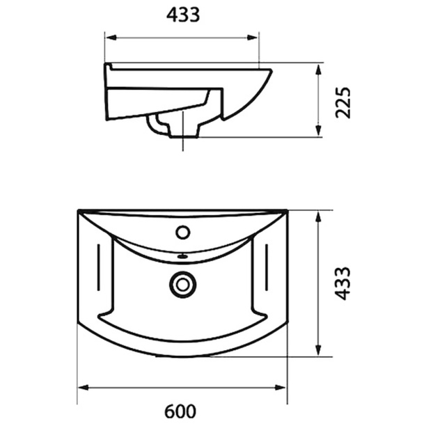 Раковина Santeri Грация 60 см от магазина ЛесКонПром.ру