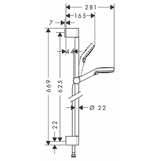 Душевой гарнитур Hansgrohe Crometta Vario от магазина ЛесКонПром.ру