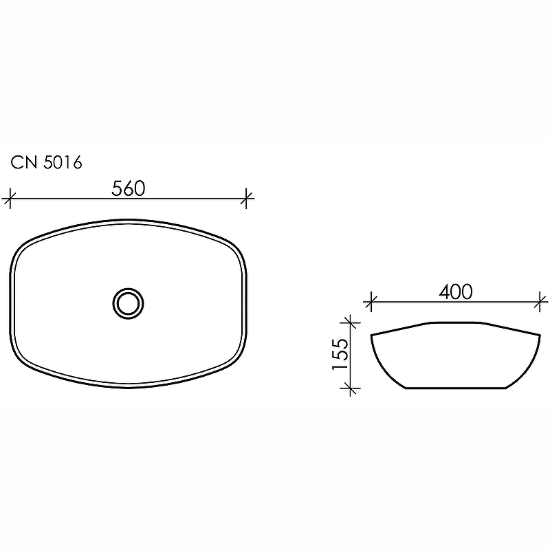 Раковина-чаша Ceramica Nova Element 56 CN5016 Белая от магазина ЛесКонПром.ру