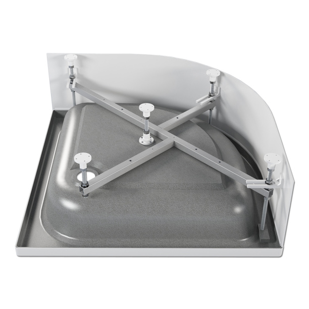 Душевой поддон МЕТАКАМ Classic S 80х80 см полукруглый от магазина ЛесКонПром.ру