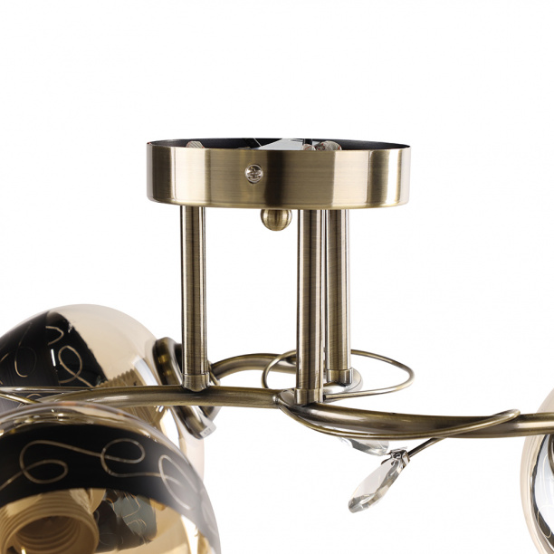 Люстра NEODECO Ариста 3х60 Вт Е27 бронза от магазина ЛесКонПром.ру