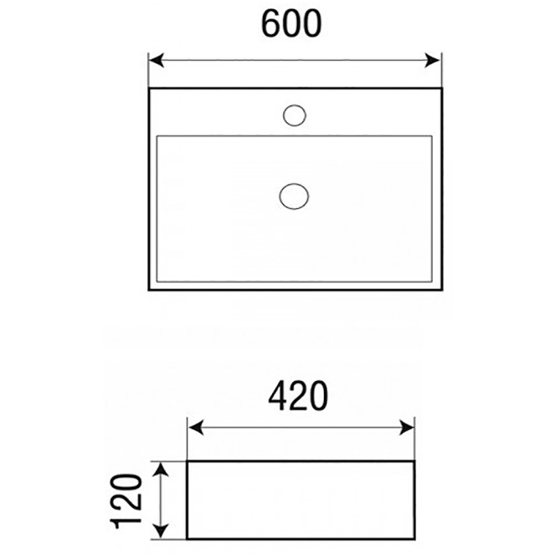 Раковина Grossman 60 GR-3036 Белая от магазина ЛесКонПром.ру