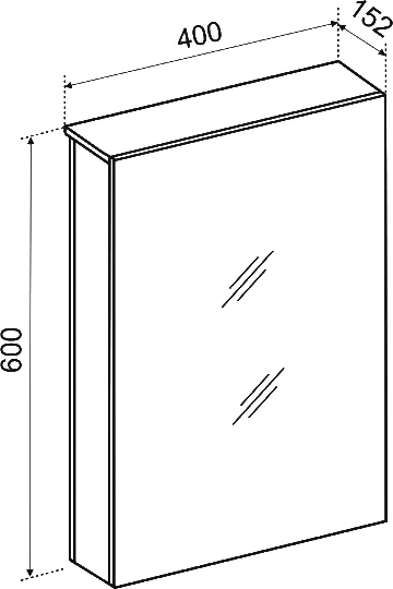 Зеркало-шкаф Emmy Вэла 40 R от магазина ЛесКонПром.ру